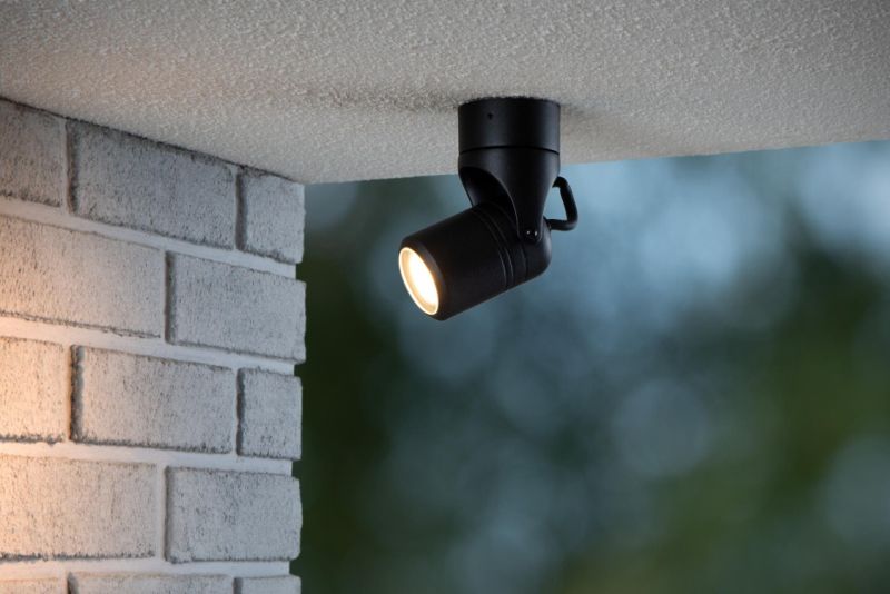 Lucide NIORT - Nástenné bodové svietidlo Outdoor - 1xGU10 - IP44 - Čierne